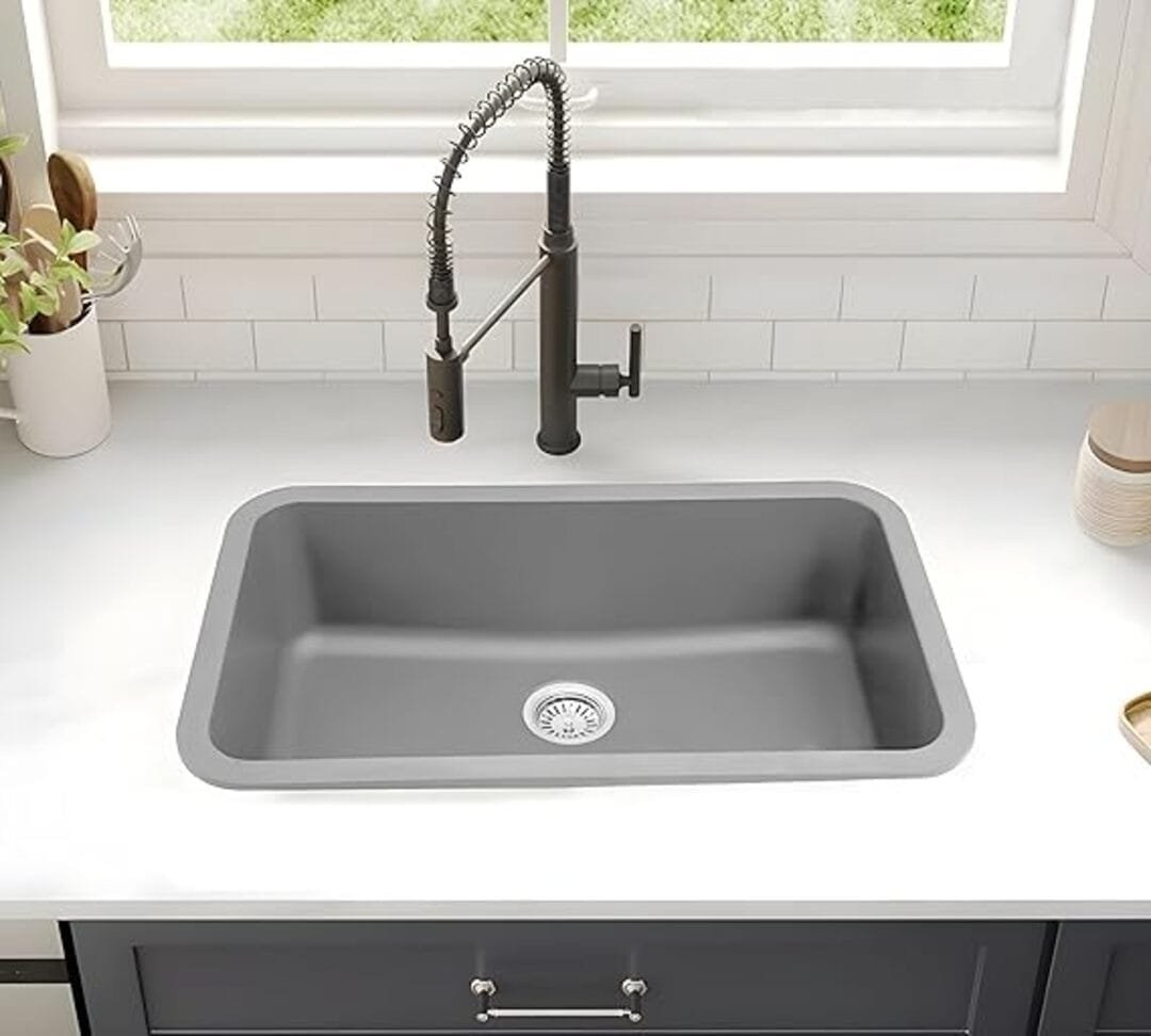 Jitonex| Quatrz Kitchen Sink | 24*18 | 304 Grade|Gray
