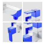 Square Taps 2 in 1 Bib Cock wall mounted fitting